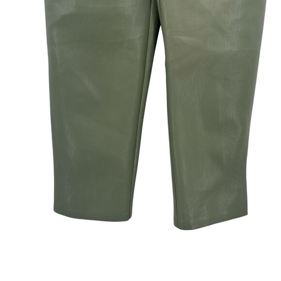 Aritzia‎ Wilfred The Melina Pants Vegan Leather Cropped Sage Green Size 00 - Picture 4 of 10